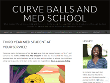 Tablet Screenshot of curveballsandmedschool.com
